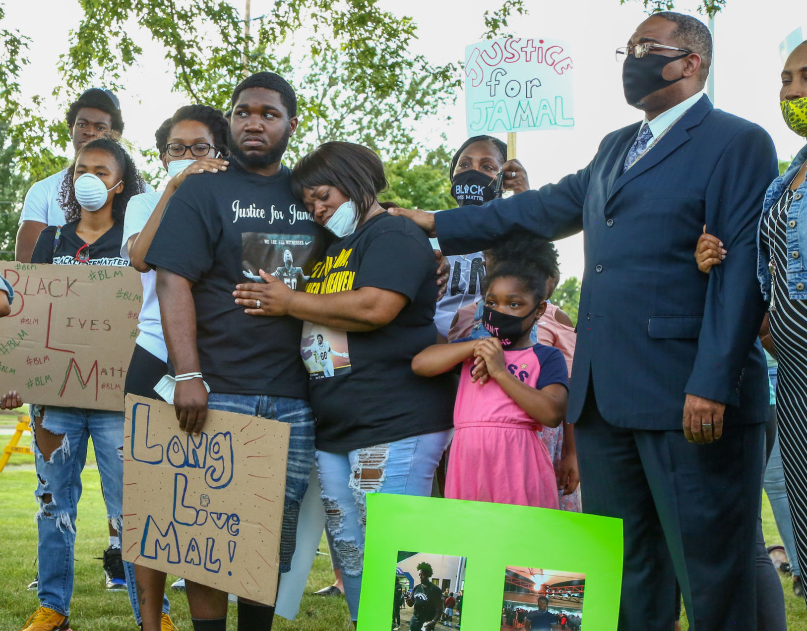 Protesting the shooting death of Jamal Williams